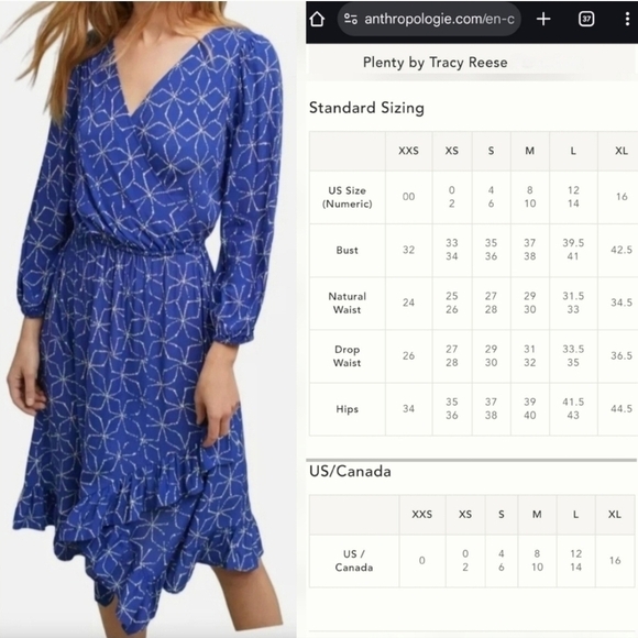 Anthropologie x Plenty by Tracy Reese Aleah Blue & White Floral Midi Dress - Picture 14 of 15